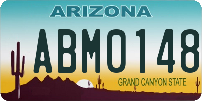 AZ license plate ABM0148