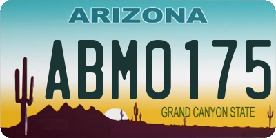 AZ license plate ABM0175