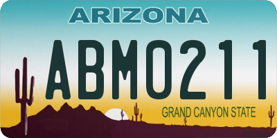 AZ license plate ABM0211