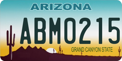 AZ license plate ABM0215