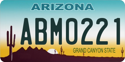 AZ license plate ABM0221