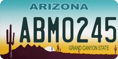 AZ license plate ABM0245