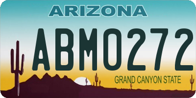 AZ license plate ABM0272