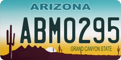 AZ license plate ABM0295