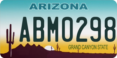 AZ license plate ABM0298