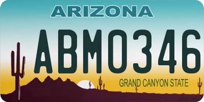 AZ license plate ABM0346