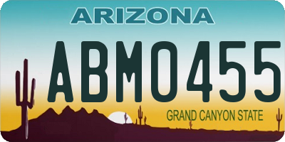 AZ license plate ABM0455