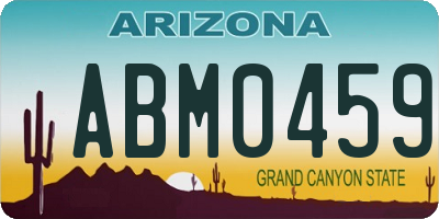 AZ license plate ABM0459