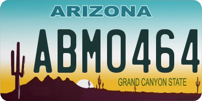AZ license plate ABM0464