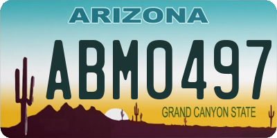 AZ license plate ABM0497