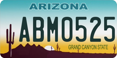 AZ license plate ABM0525
