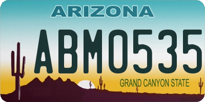 AZ license plate ABM0535