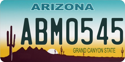 AZ license plate ABM0545