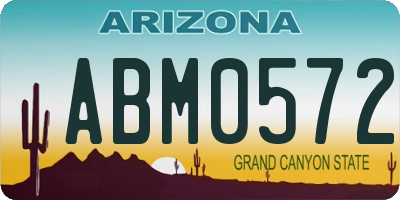 AZ license plate ABM0572