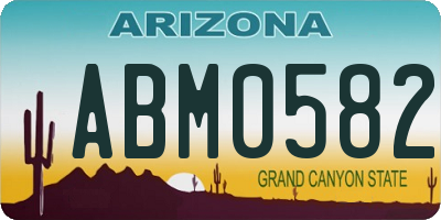 AZ license plate ABM0582