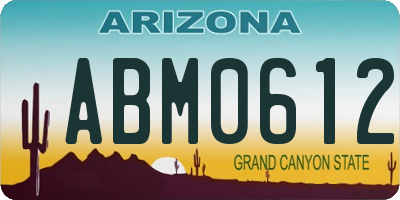 AZ license plate ABM0612