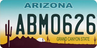 AZ license plate ABM0626