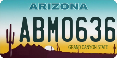 AZ license plate ABM0636