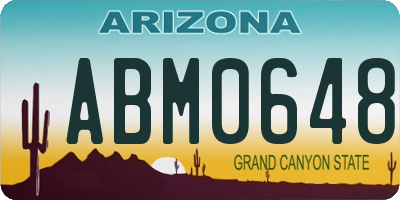 AZ license plate ABM0648