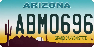 AZ license plate ABM0696
