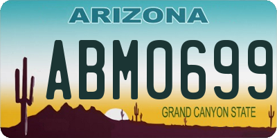 AZ license plate ABM0699
