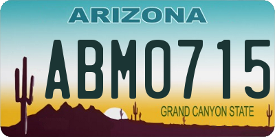 AZ license plate ABM0715