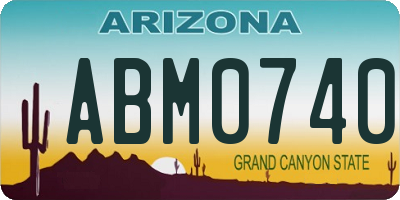 AZ license plate ABM0740
