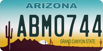 AZ license plate ABM0744