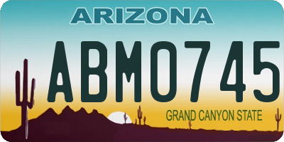 AZ license plate ABM0745