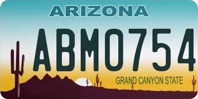 AZ license plate ABM0754