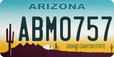 AZ license plate ABM0757