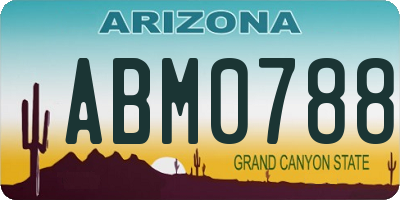 AZ license plate ABM0788