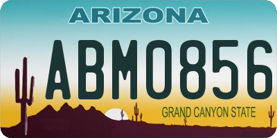 AZ license plate ABM0856