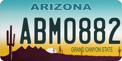 AZ license plate ABM0882