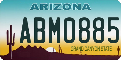 AZ license plate ABM0885