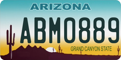 AZ license plate ABM0889