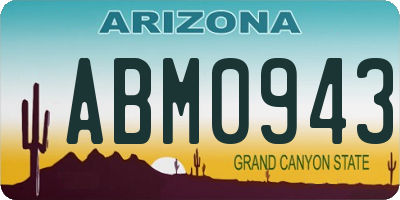 AZ license plate ABM0943