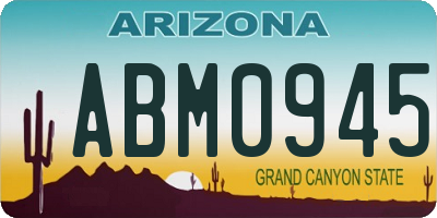 AZ license plate ABM0945