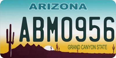AZ license plate ABM0956