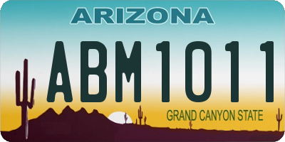 AZ license plate ABM1011