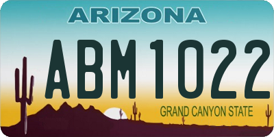 AZ license plate ABM1022
