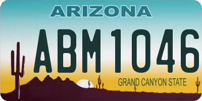 AZ license plate ABM1046