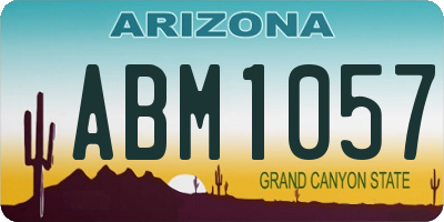 AZ license plate ABM1057