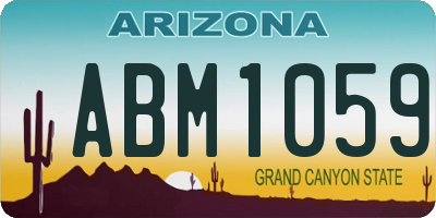 AZ license plate ABM1059
