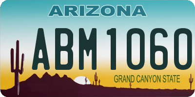 AZ license plate ABM1060