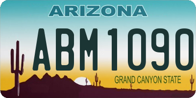 AZ license plate ABM1090