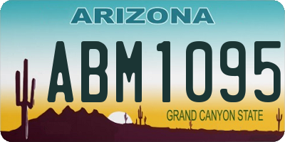 AZ license plate ABM1095