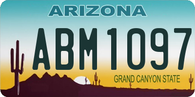 AZ license plate ABM1097