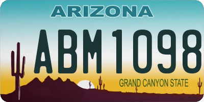 AZ license plate ABM1098