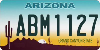 AZ license plate ABM1127